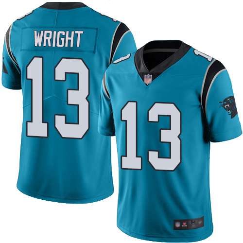 Carolina Panthers Limited Blue Youth Jarius Wright Jersey NFL Football #13 Rush Vapor Untouchable->women nfl jersey->Women Jersey